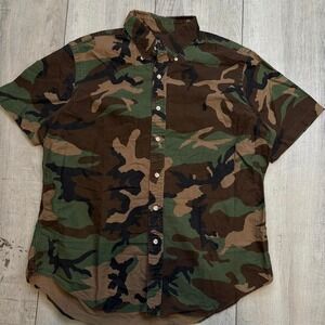 RALPH LAUREN - UNTUCKED FIT Mens L - CAMOUFLAGE Shirt